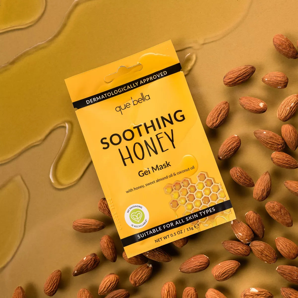 Que Bella Soothing Honey Gel Mask - 0.5Oz